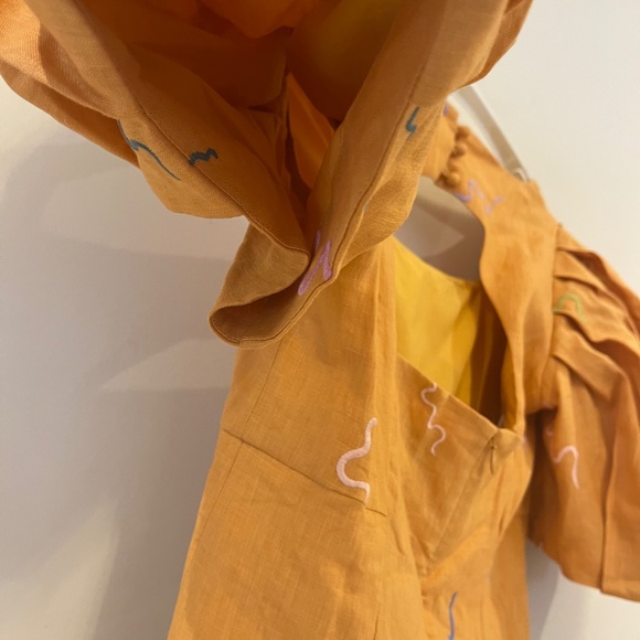 ALEMAIS Sundance embroidered puff-sleeve playsuit AU10/S - Picture 9 of 11